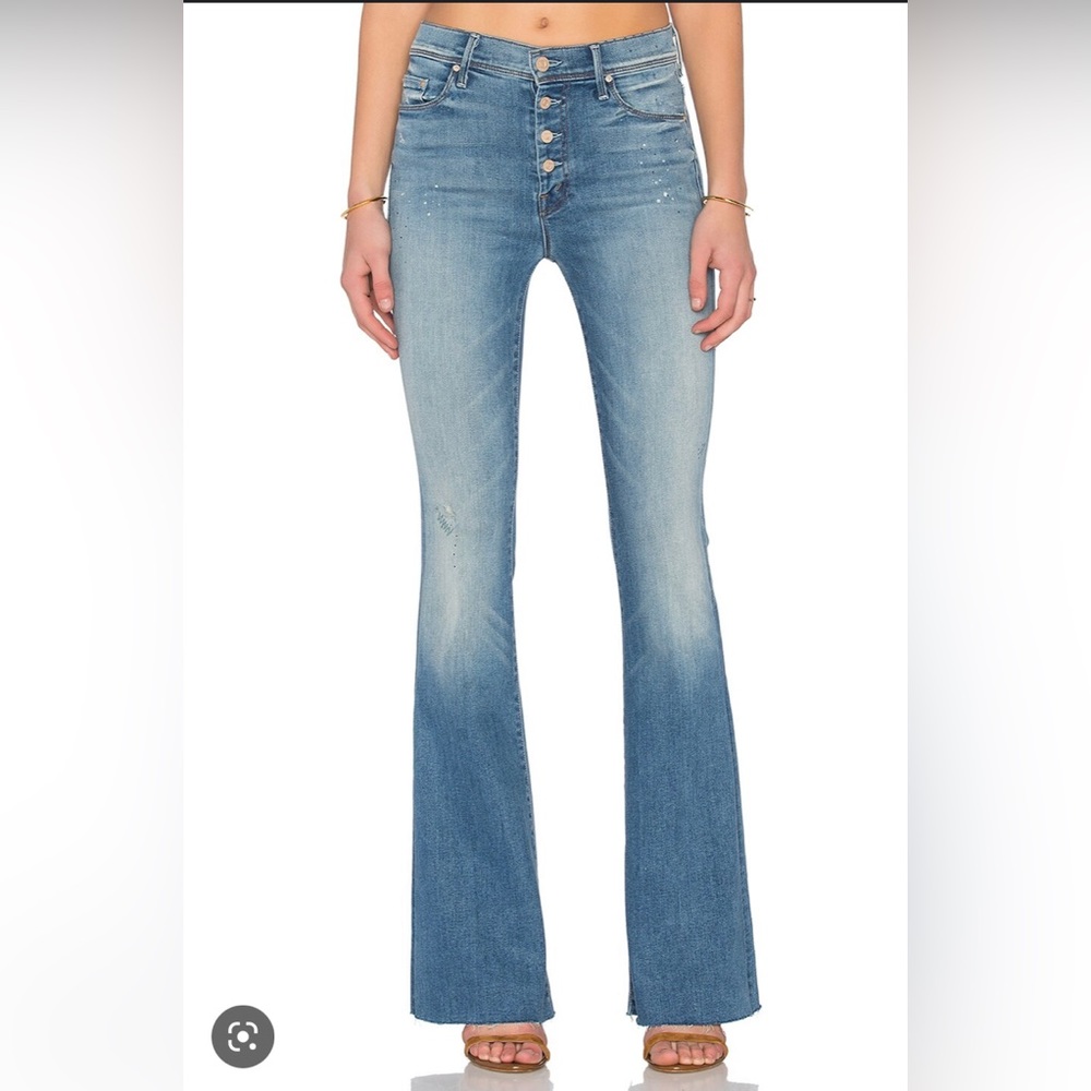 MOTHER Pixie Cruiser Fray Jeans